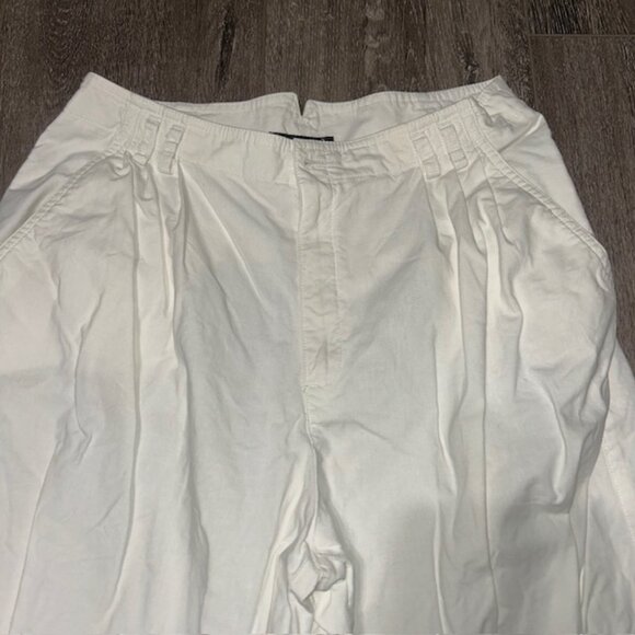 Liz Claiborne Sport 14 Petite White Pants Classic Fit Women’s Pleated - Picture 2 of 5